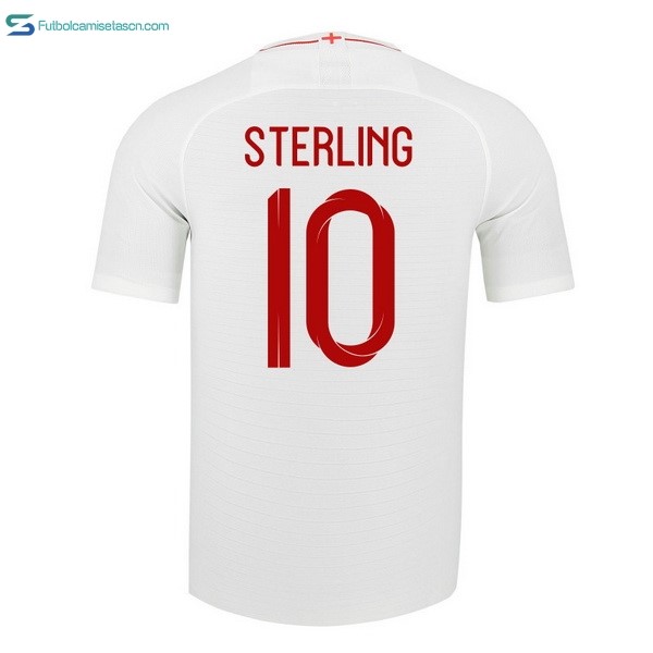 Camiseta Inglaterra 1ª Sterling 2018 Blanco